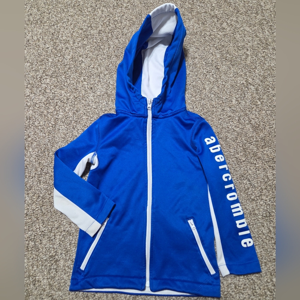 Abercrombie Kids Size 3/4 A&F Active Zip Up Hoodie Royal‎ Blue